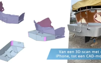 Van een 3D-scan met een iPhone, tot een CAD-model – Case Bootaanbouw