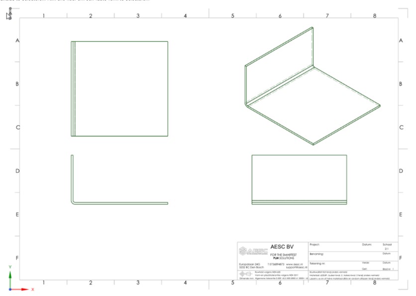 Aanzicht DXF bestanden in Spaceclaim