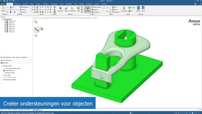 Ondersteuning voor objecten SpaceClaim